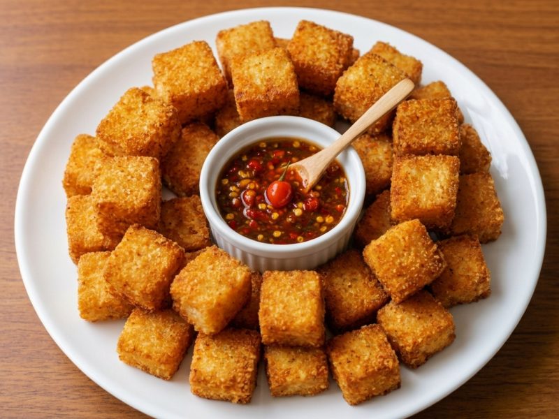 Dadinho de Tapioca com geleia de abacaxi picante — imagem ilustrativa